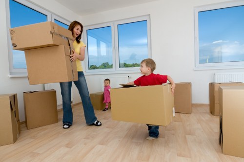 Careful handling of furniture in a Covent Garden apartment building