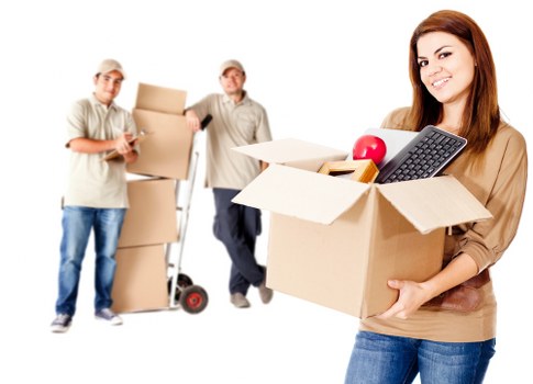 Packed boxes and furniture ready for a local home move in central London
