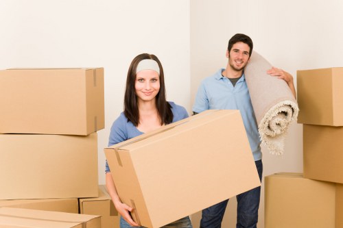 Professional van loading for a move in central London