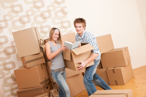 Packing office furniture and equipment for transport
