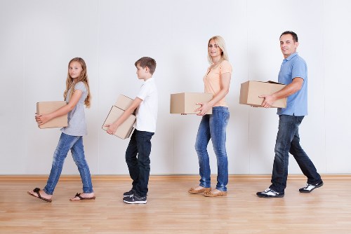 Team loading office items for a Covent Garden move