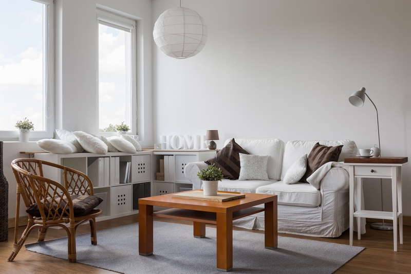 Residential moving boxes and furniture in a Covent Garden apartment building